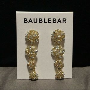 Gold Baublebar Pavé Crystal Earrings